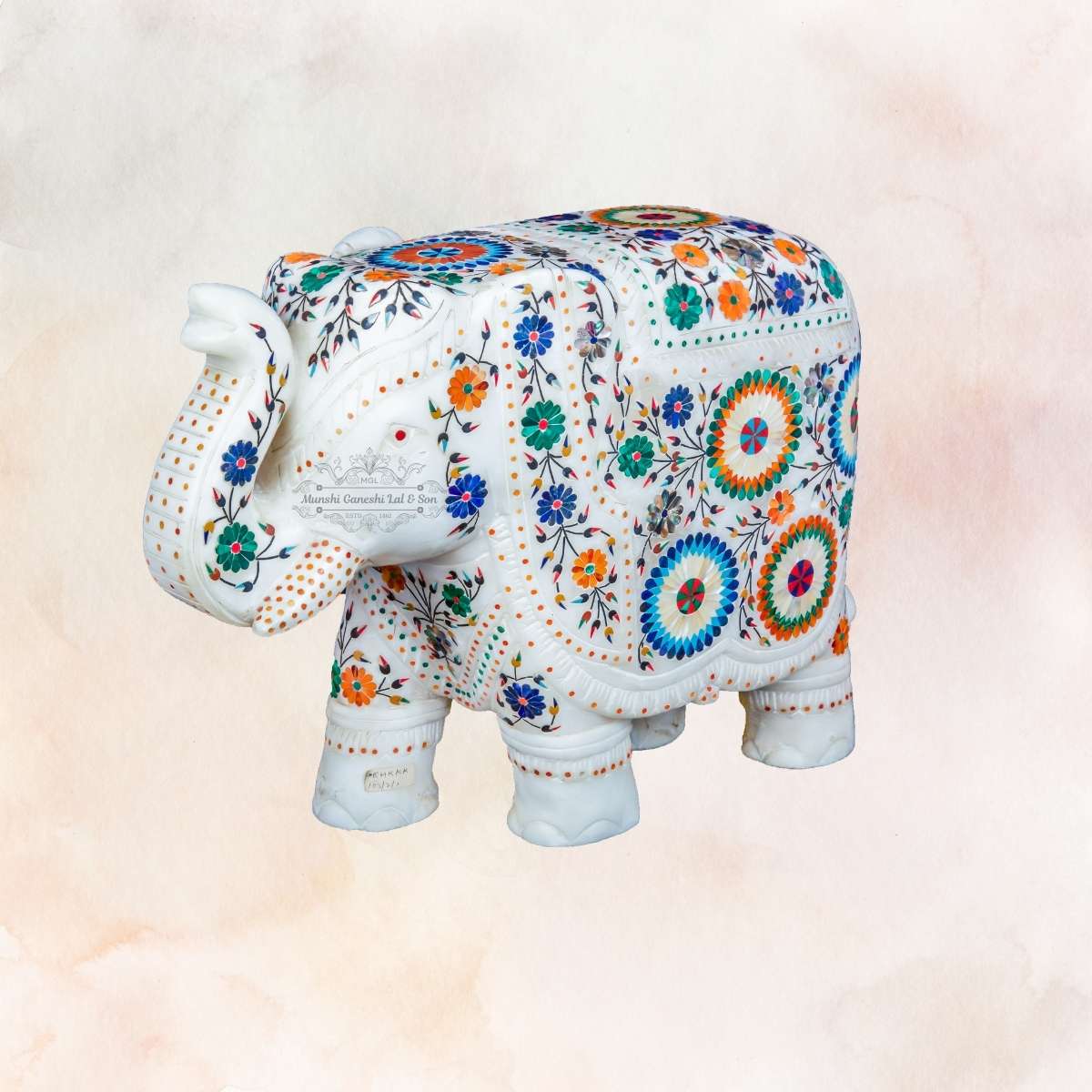 Good Luck Designed White Marble Elephant